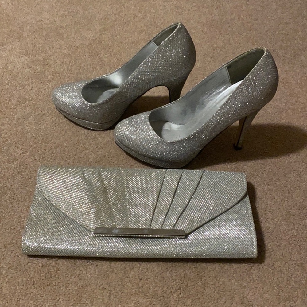 Shoes and matching clutch